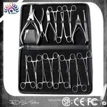 Hot sell Stainless Steel Body Piercing Ear Navel Tools Pliers Clamps Forceps Kit